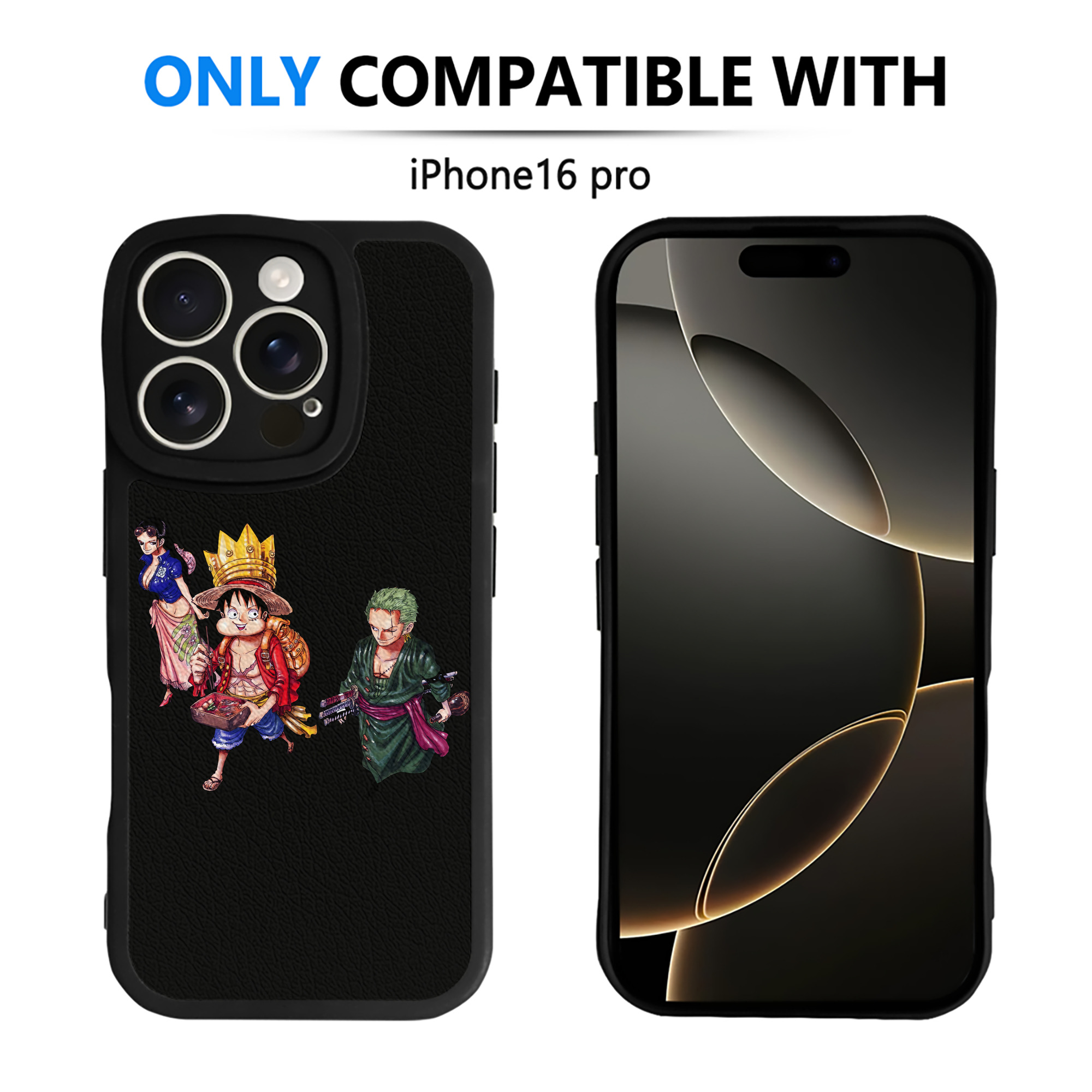 （画像用） ワンピース モンキー・D・ルフィ ONE PIECE Monkey D. Luffy 【iPhone 16シリーズ対応】シリコンスマホケース（レザー調） 材質：シリコン